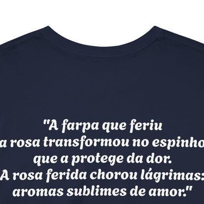 Camiseta Poema Azirrague — Rosa, Espinho e Amor