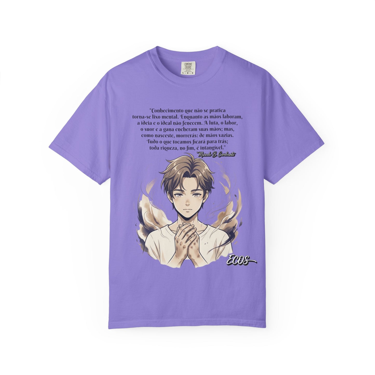 Camiseta Poética Citação Portuguesa — Trecho de Marcelo B. Cavalcante