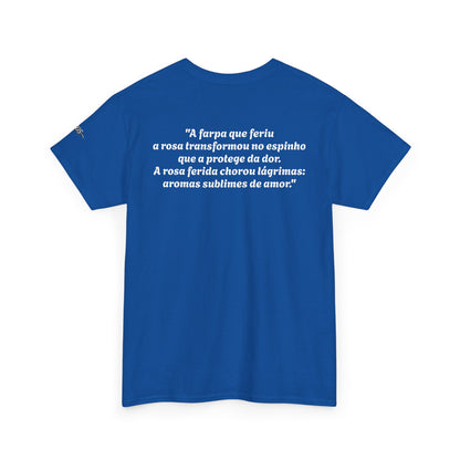 Camiseta Poema Azirrague — Rosa, Espinho e Amor