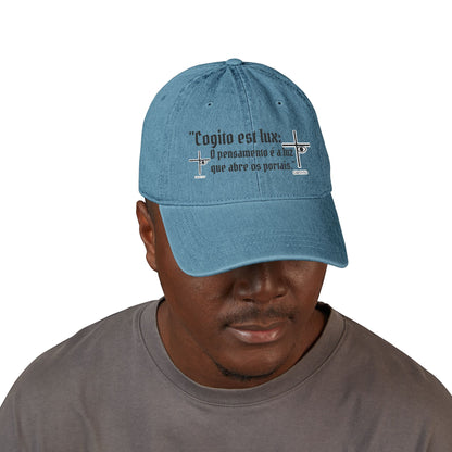 Boné Denim Frase Latina — Fé & Memória | OTTO Cap 18-204