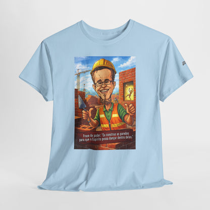 Camiseta Azimur com Frase de poder "Eu construo as paredes para que o Espírito possa dançar dentro delas."
 – Algodão Premium
