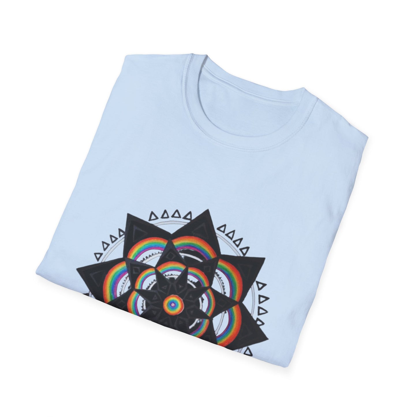 Camiseta estampada Mandala Geometric | Rainbow Tribal Flower Azirrague