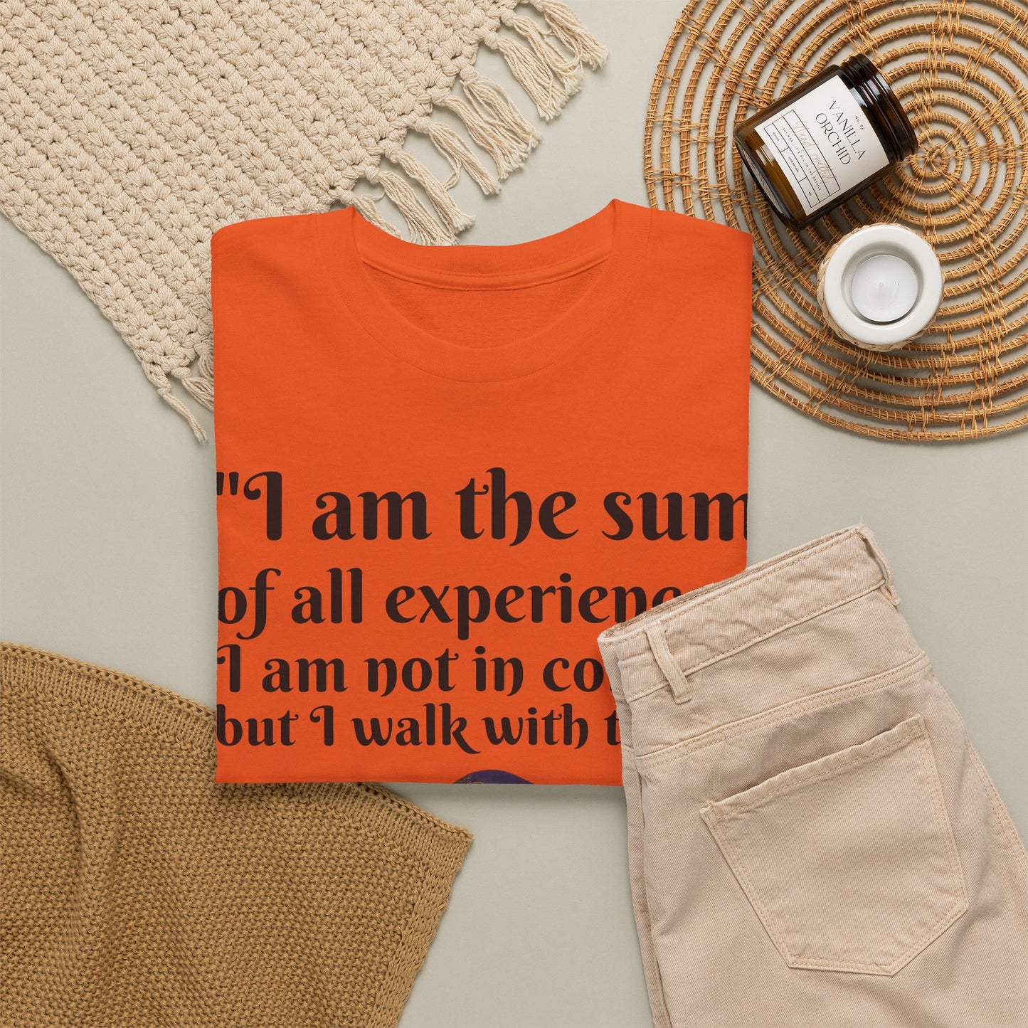 Inspirational Quote T-Shirt — "I am the sum of all experiences; I am not in control, but I walk with truth"