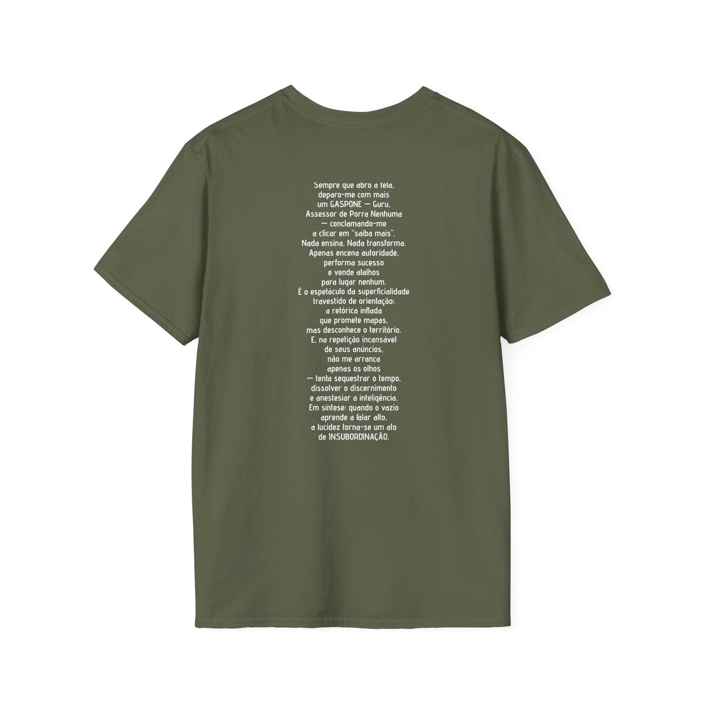 Camiseta Ironia Lúcida — Algodão Ring-Spun 153g
