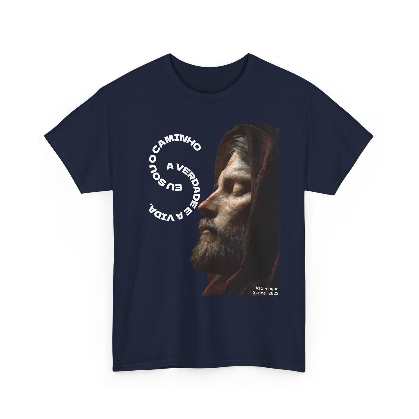 Camiseta “Eu Sou o Caminho” — Algodão 100% Médio