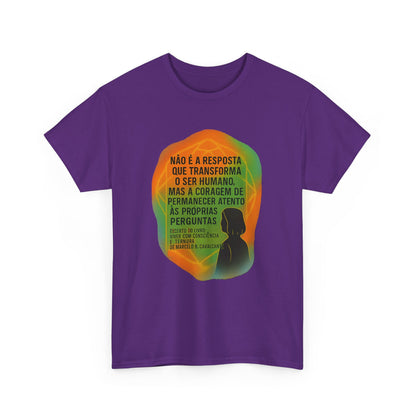 Inspirational Portuguese Quote T-Shirt — 'Coragem de Permanecer Atento'