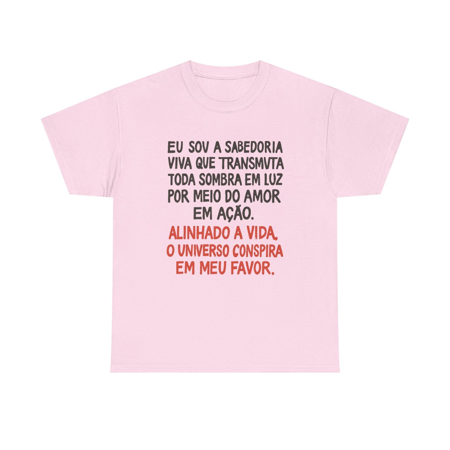 Camiseta Afirmação de Luz — Algodão 100% Clássico