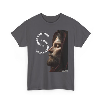 Camiseta “Eu Sou o Caminho” — Algodão 100% Médio