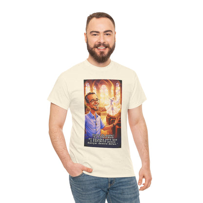 Camiseta Azimur com Frase de poder "Eu construo as paredes para que o Espírito possa dançar dentro delas."
 – Algodão Premium