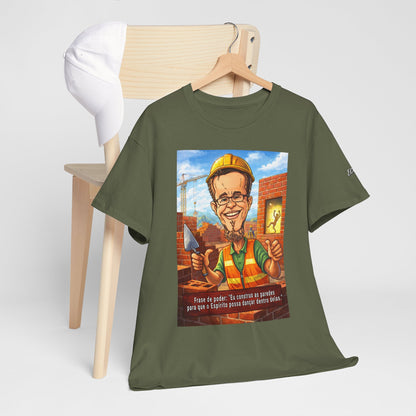 Camiseta Azimur com Frase de poder "Eu construo as paredes para que o Espírito possa dançar dentro delas."
 – Algodão Premium