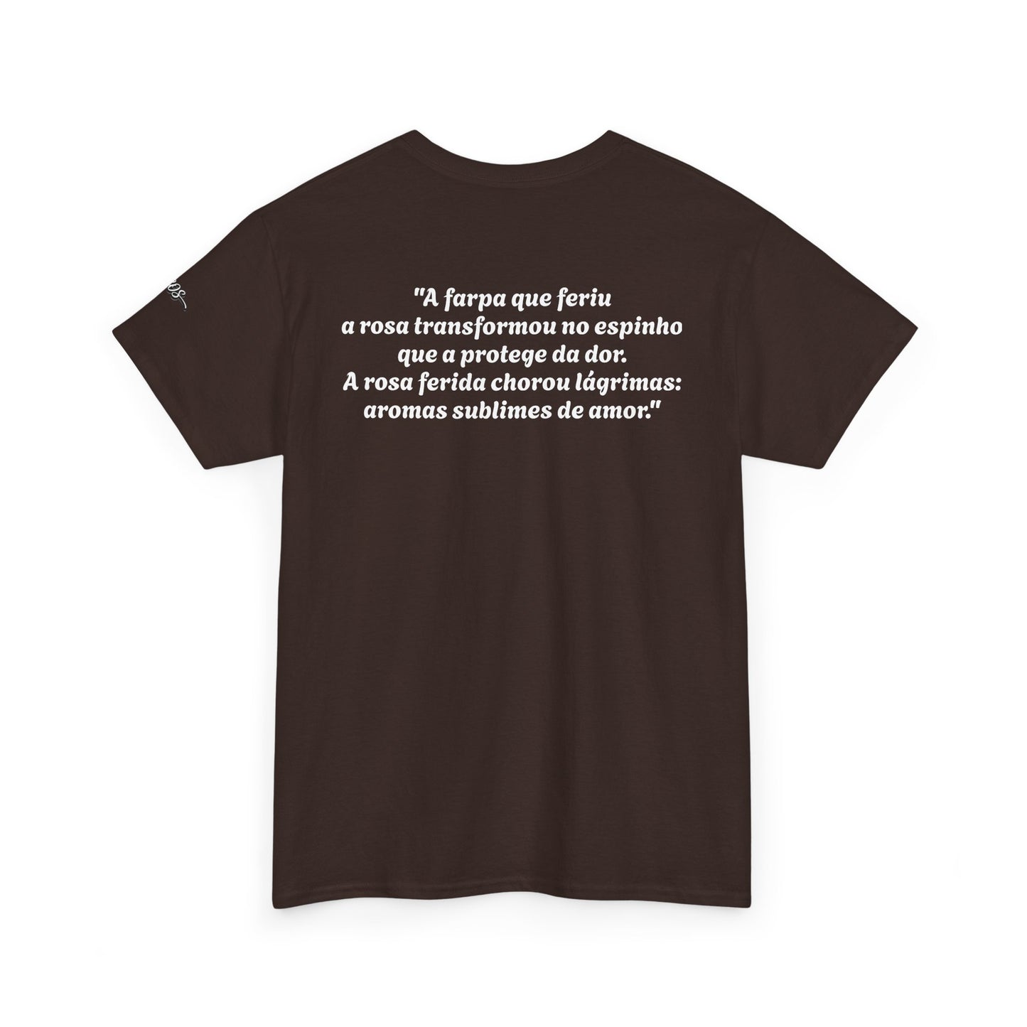 Camiseta Poema Azirrague — Rosa, Espinho e Amor