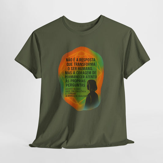 Inspirational Portuguese Quote T-Shirt — 'Coragem de Permanecer Atento'