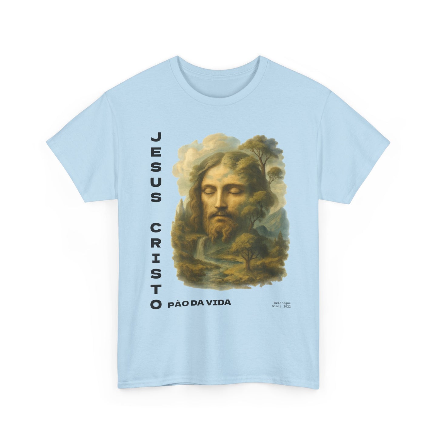 Camiseta Jesus Cristo, pão da vida — Frase Devocional Minimalista