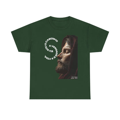 Camiseta “Eu Sou o Caminho” — Algodão 100% Médio