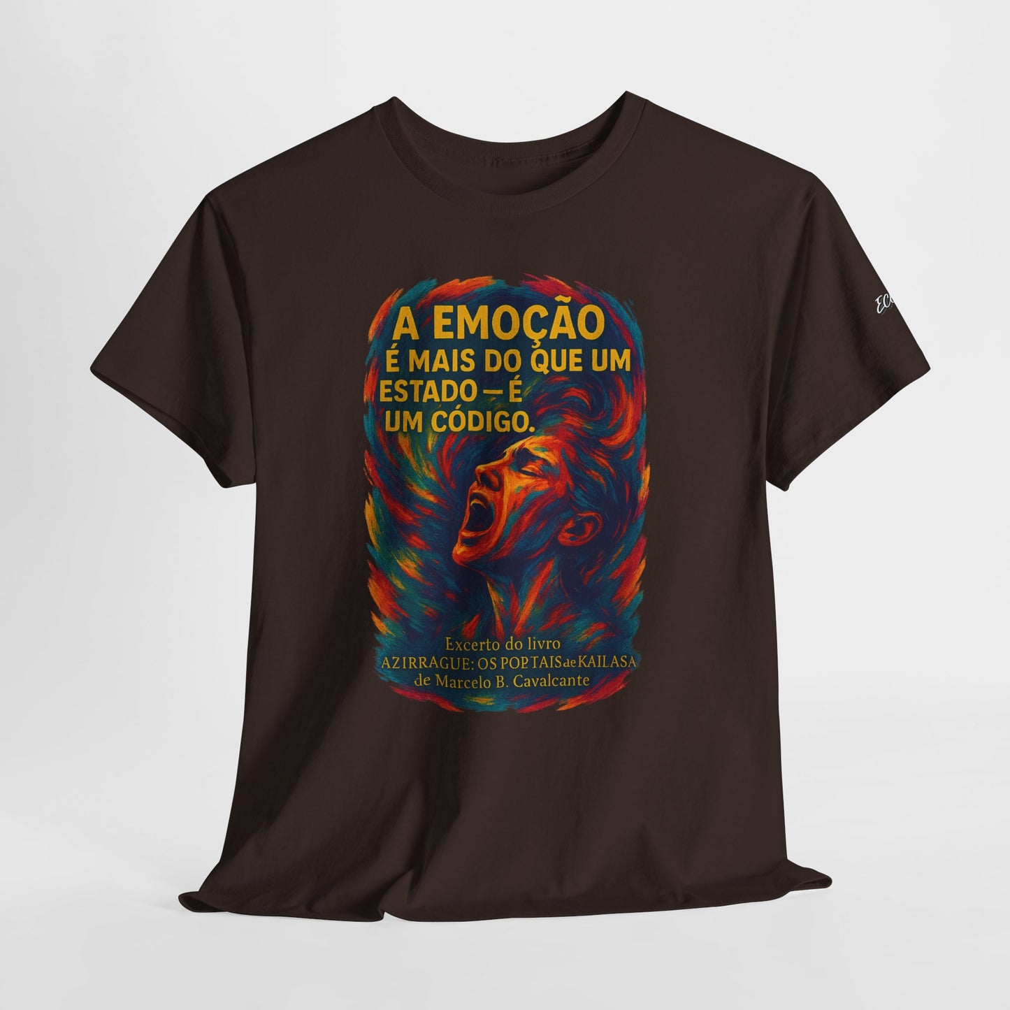Camiseta Frase de Azirrague – Trecho de Marcelo B. Cavalcante | Algodão Gildan 5000