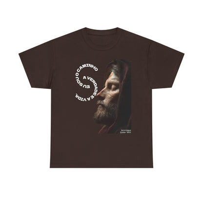 Camiseta “Eu Sou o Caminho” — Algodão 100% Médio