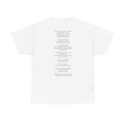 Camiseta Unissex “Minha Realidade Começa em Mim” — Algodão Premium | Afirmação de Abundância e Liberdade Interior