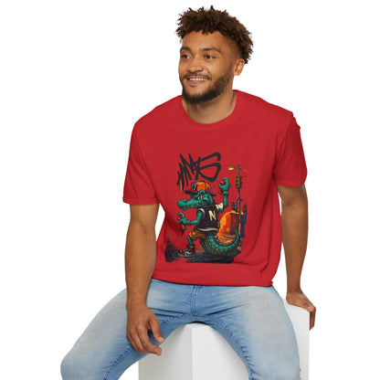 Camiseta Crocodilo Urbano Street Art – Algodão Ring Spun Leve