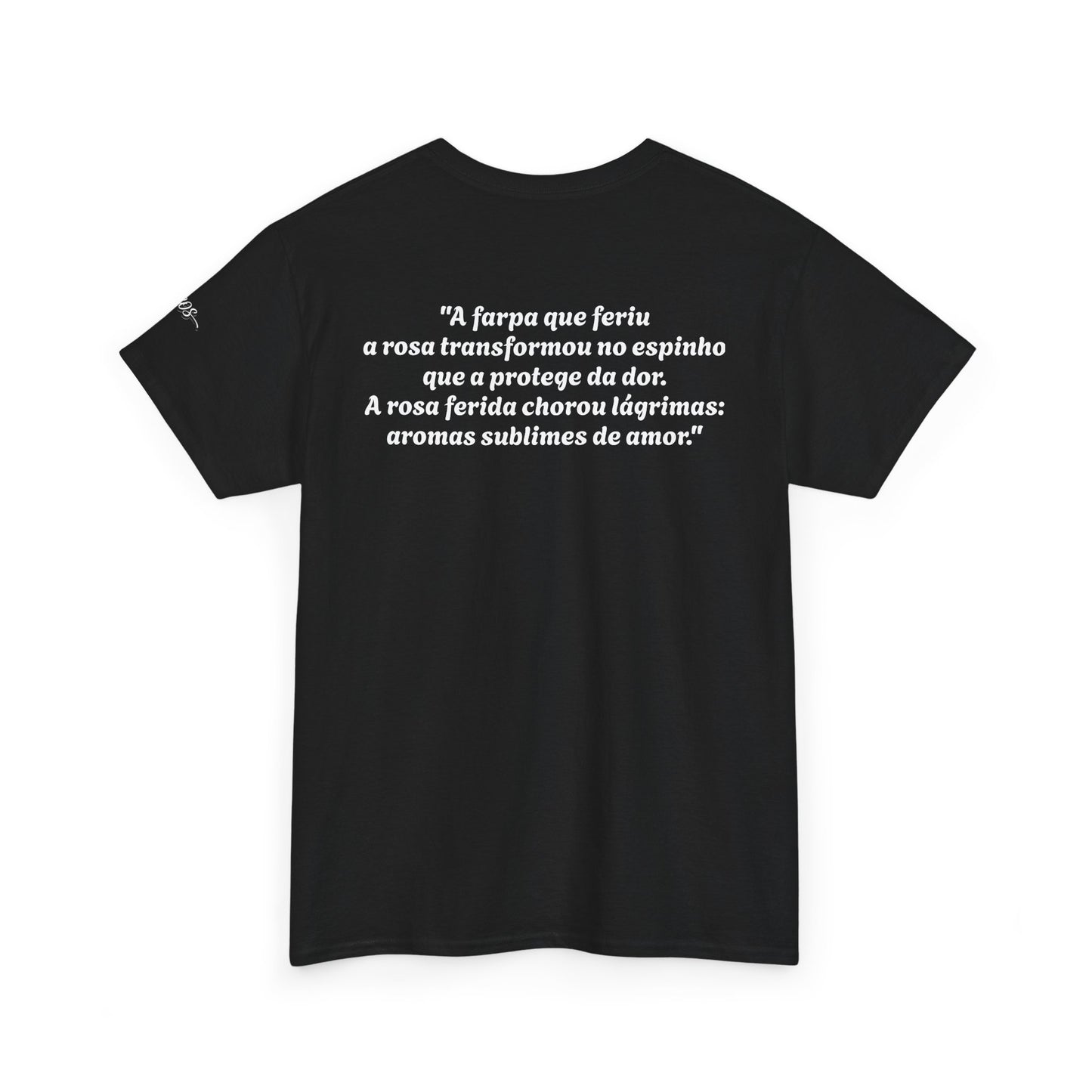 Camiseta Poema Azirrague — Rosa, Espinho e Amor