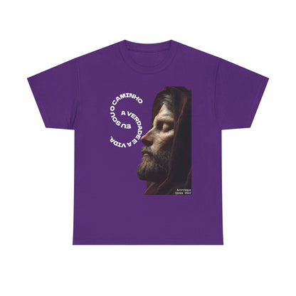 Camiseta “Eu Sou o Caminho” — Algodão 100% Médio