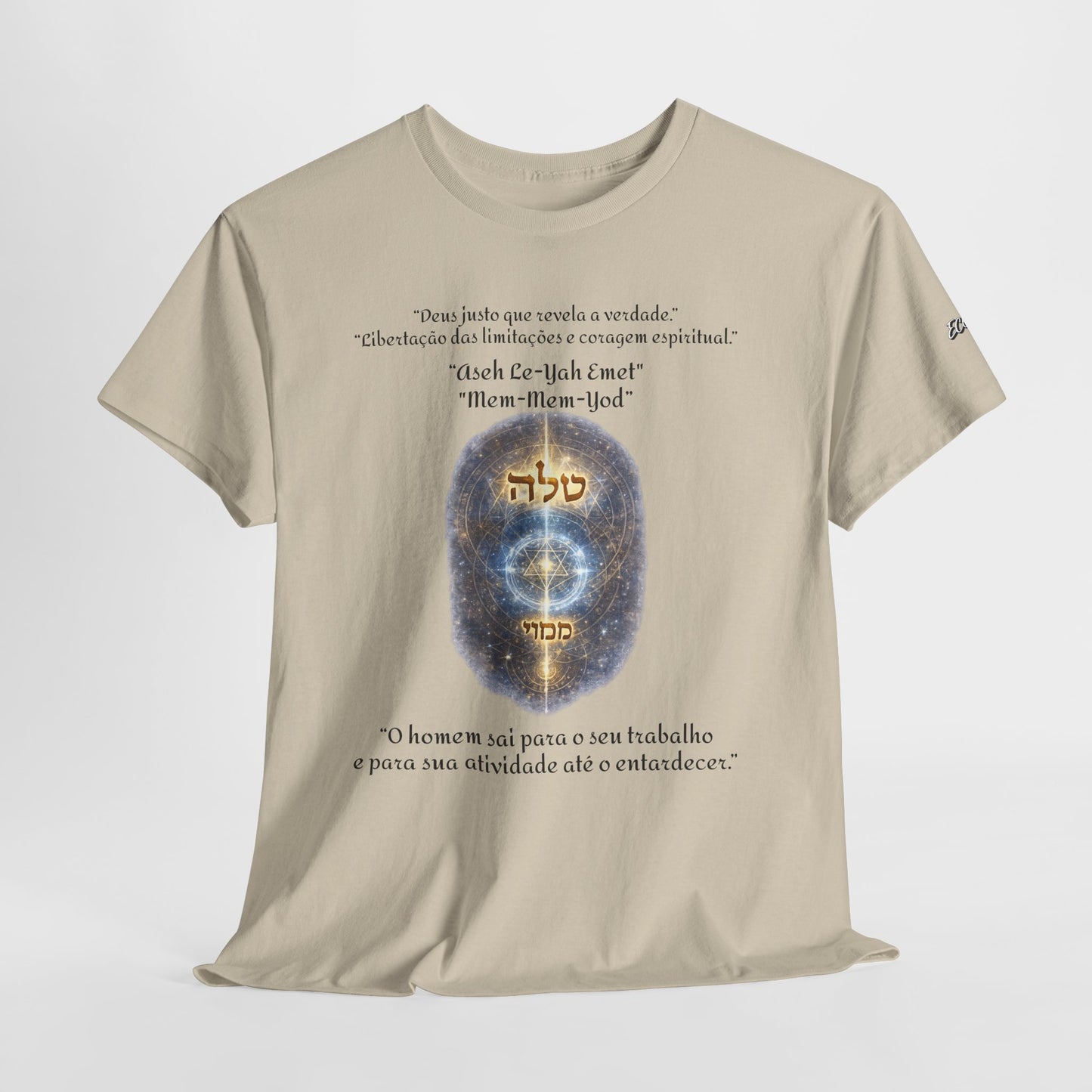 Camiseta Cabalística Asaliah & Imamiah – Símbolos Místicos e Energia Espiritual
