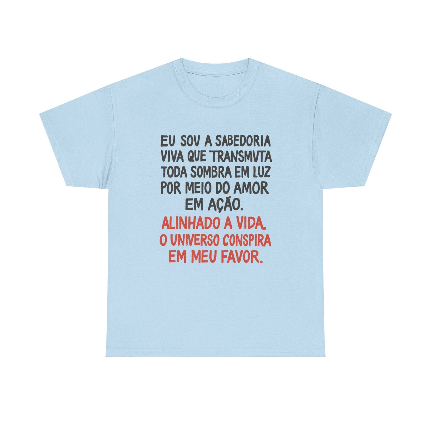 Camiseta Afirmação de Luz — Algodão 100% Clássico