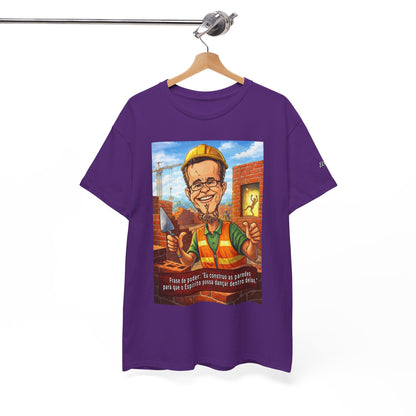 Camiseta Azimur com Frase de poder "Eu construo as paredes para que o Espírito possa dançar dentro delas."
 – Algodão Premium