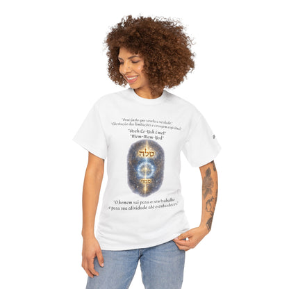 Camiseta Cabalística Asaliah & Imamiah – Símbolos Místicos e Energia Espiritual