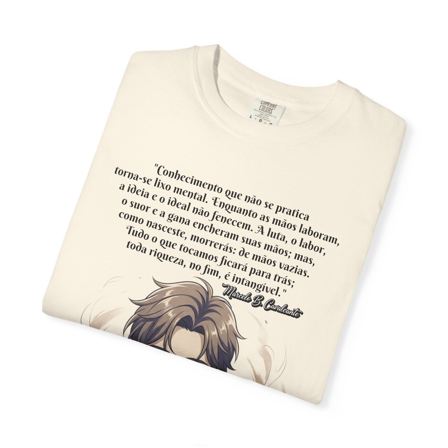 Camiseta Poética Citação Portuguesa — Trecho de Marcelo B. Cavalcante
