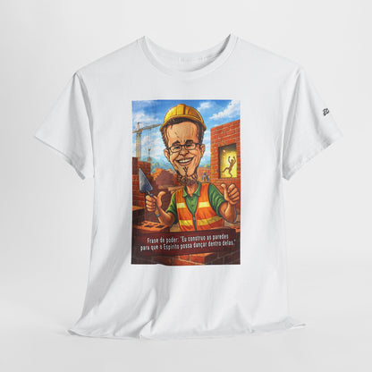 Camiseta Azimur com Frase de poder "Eu construo as paredes para que o Espírito possa dançar dentro delas."
 – Algodão Premium