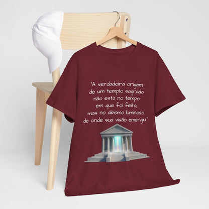 Camiseta Templo Sereno — Algodão 100% Médio