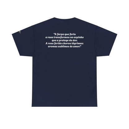 Camiseta Poema Azirrague — Rosa, Espinho e Amor