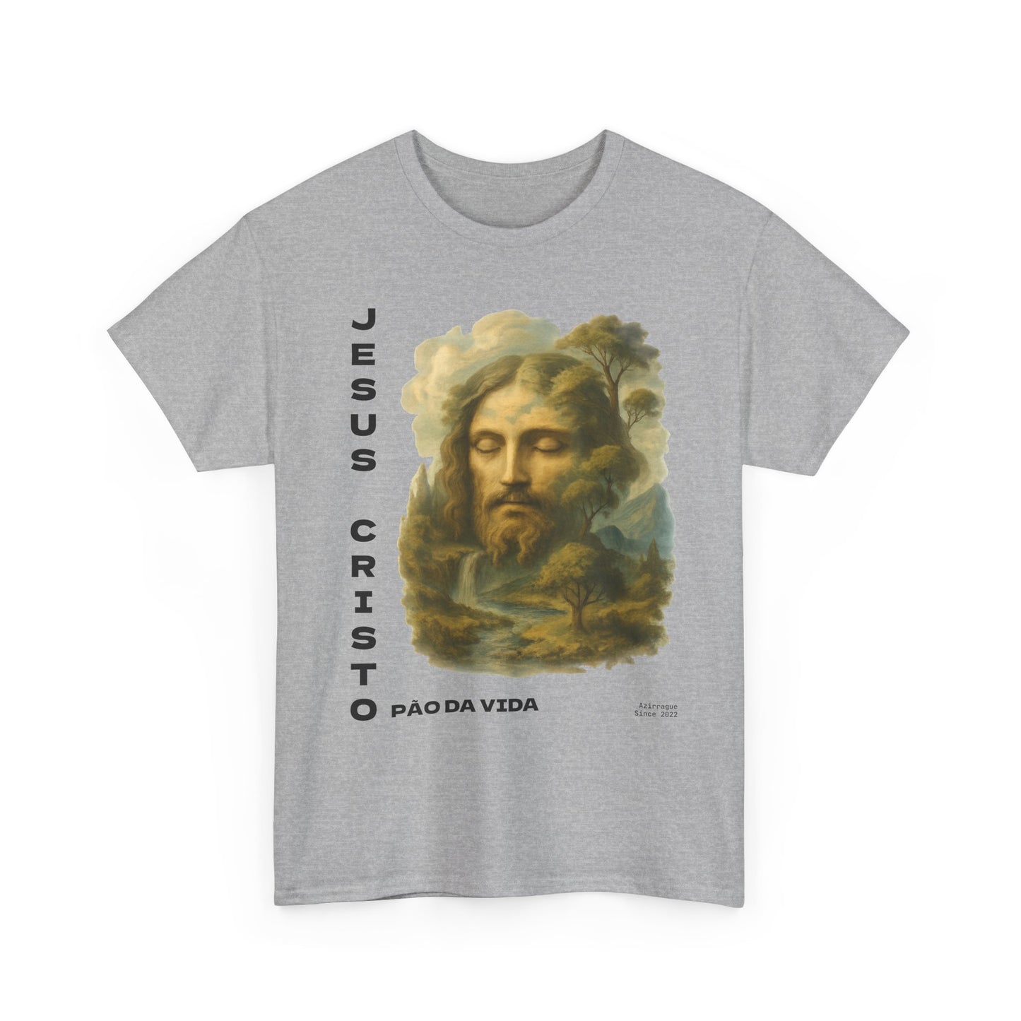 Camiseta Jesus Cristo, pão da vida — Frase Devocional Minimalista