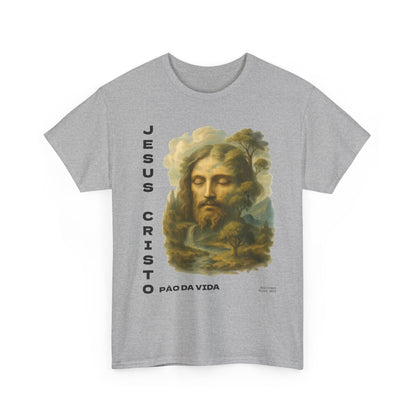 Camiseta Jesus Cristo, pão da vida — Frase Devocional Minimalista