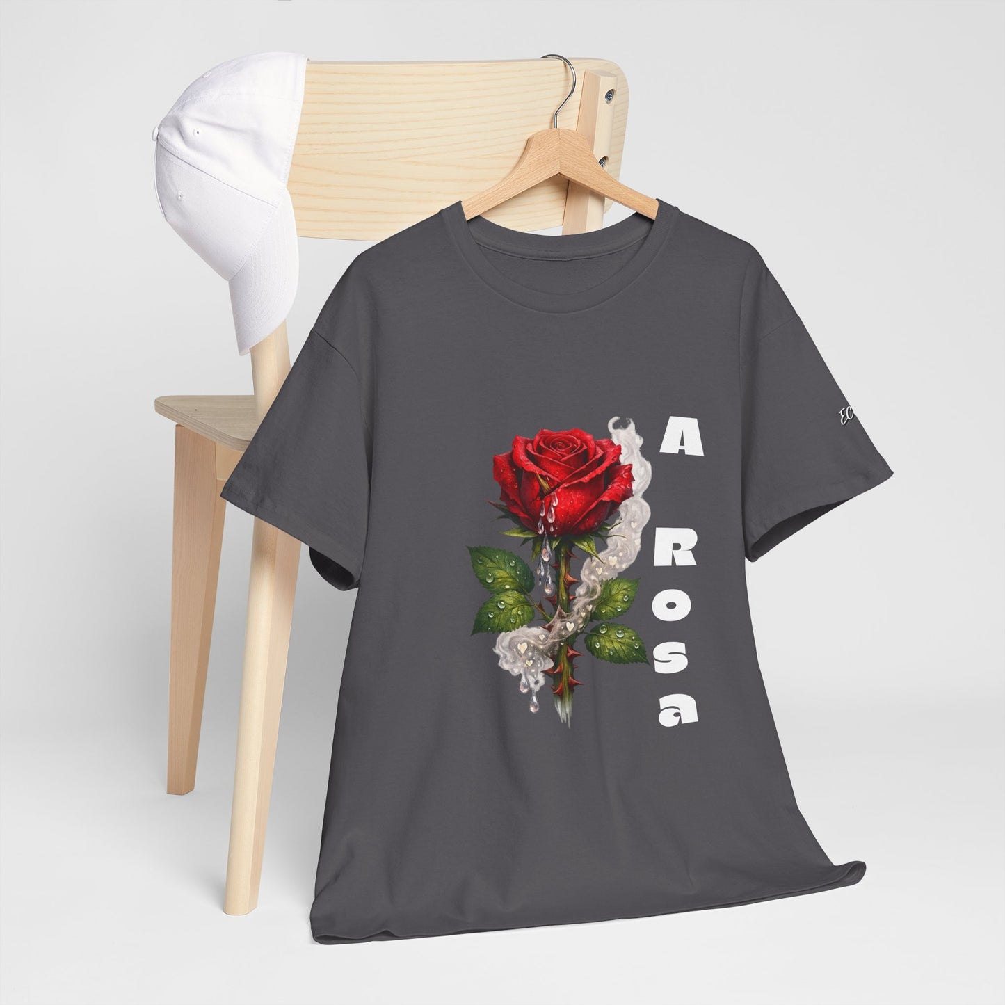 Camiseta Poema Azirrague — Rosa, Espinho e Amor