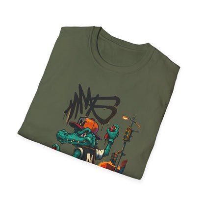 Camiseta Crocodilo Urbano Street Art – Algodão Ring Spun Leve