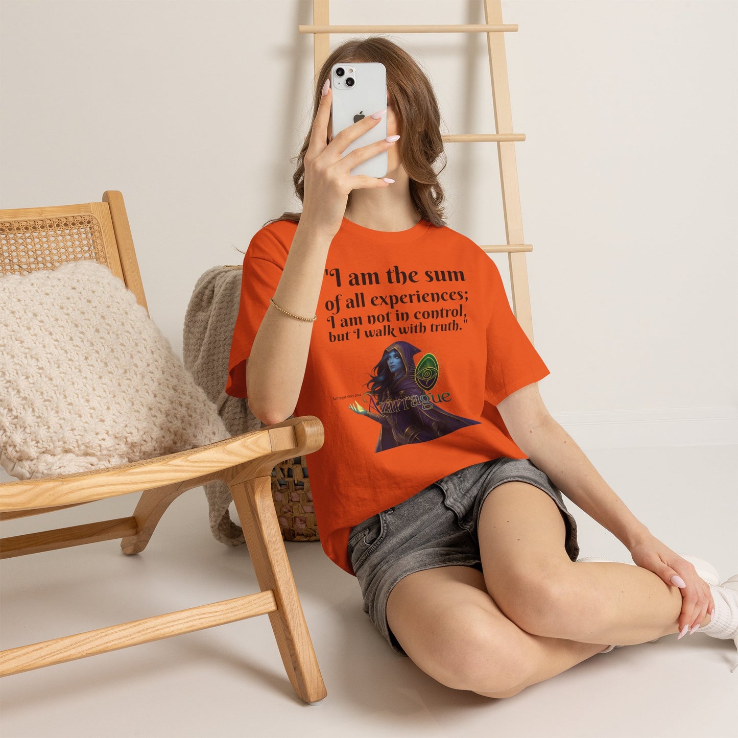 Inspirational Quote T-Shirt — "I am the sum of all experiences; I am not in control, but I walk with truth"