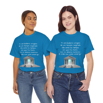 Camiseta Templo Sereno — Algodão 100% Médio