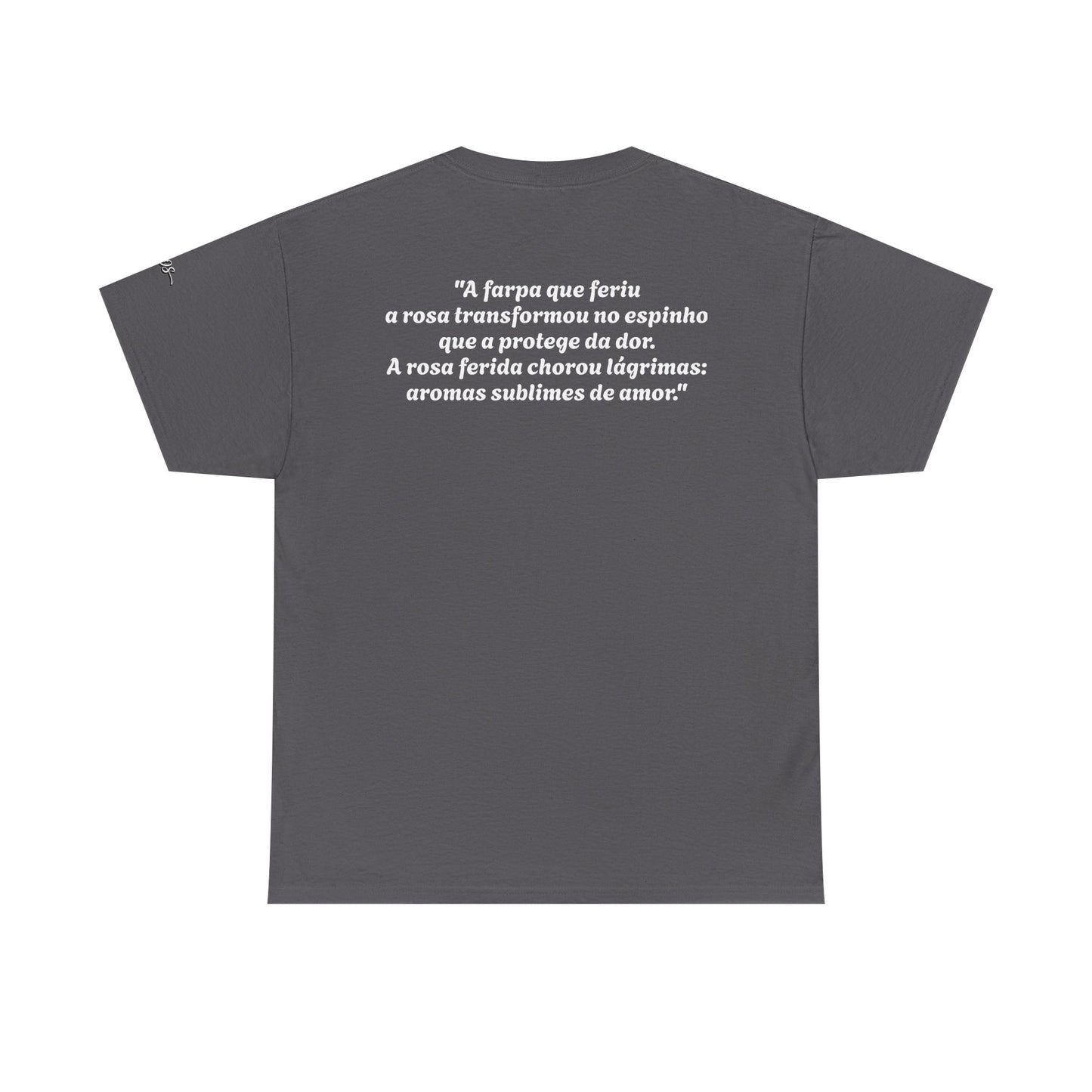 Camiseta Poema Azirrague — Rosa, Espinho e Amor