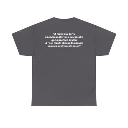 Camiseta Poema Azirrague — Rosa, Espinho e Amor