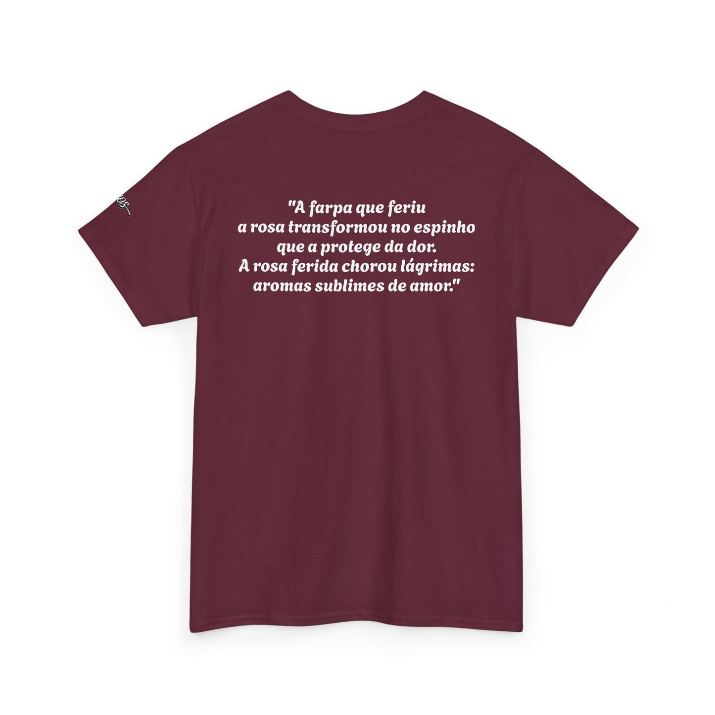 Camiseta Poema Azirrague — Rosa, Espinho e Amor