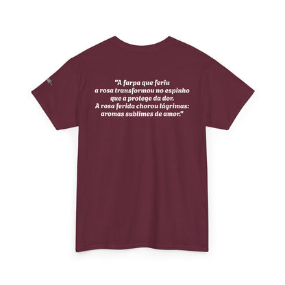 Camiseta Poema Azirrague — Rosa, Espinho e Amor