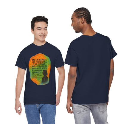 Inspirational Portuguese Quote T-Shirt — 'Coragem de Permanecer Atento'