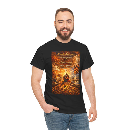 Camiseta Poética Arte, Bondade e Amor – Algodão Clássico Unissex