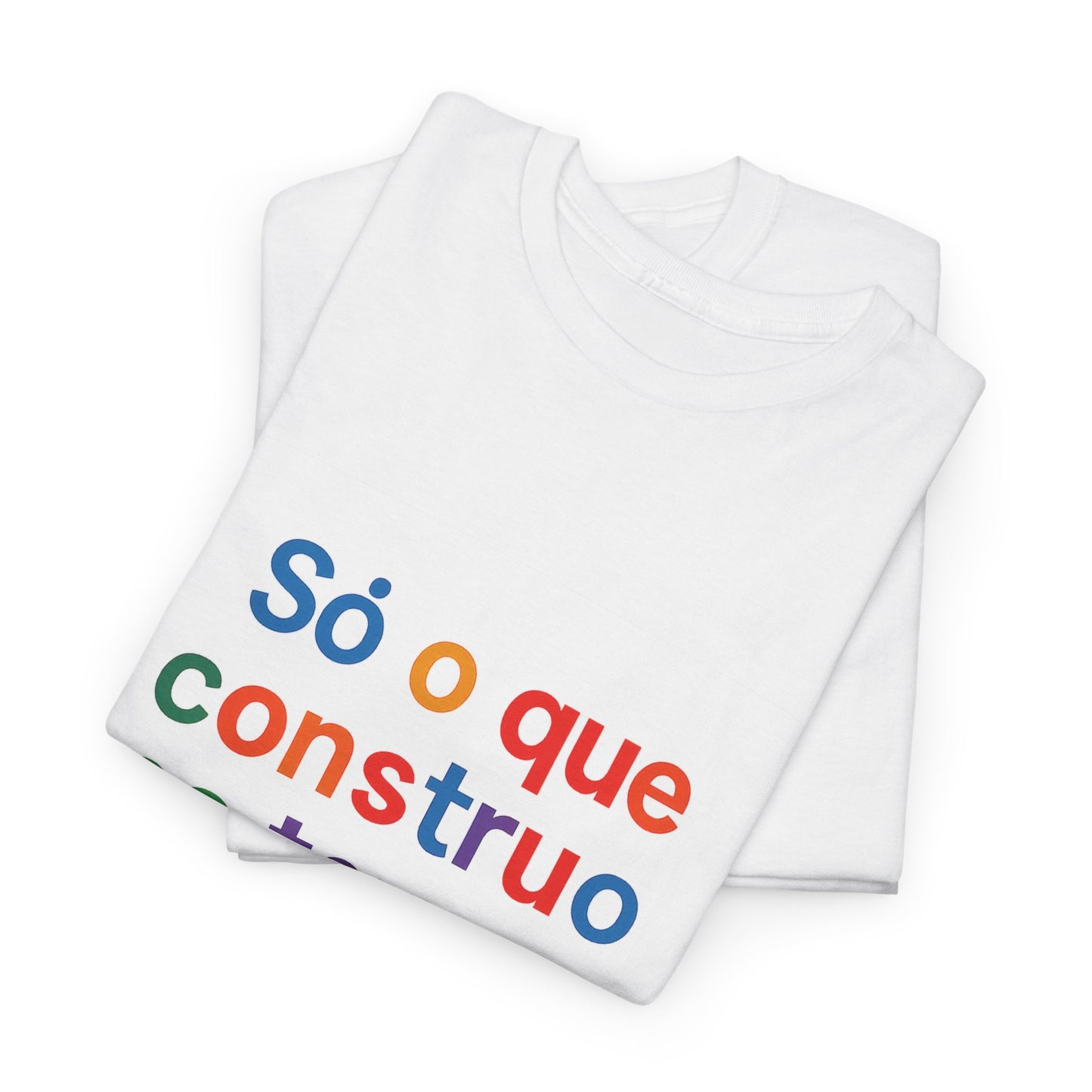 Camiseta Filosófica “Só o que Construo no Tempo, o Tempo Respeita” – Algodão Gildan 5000
