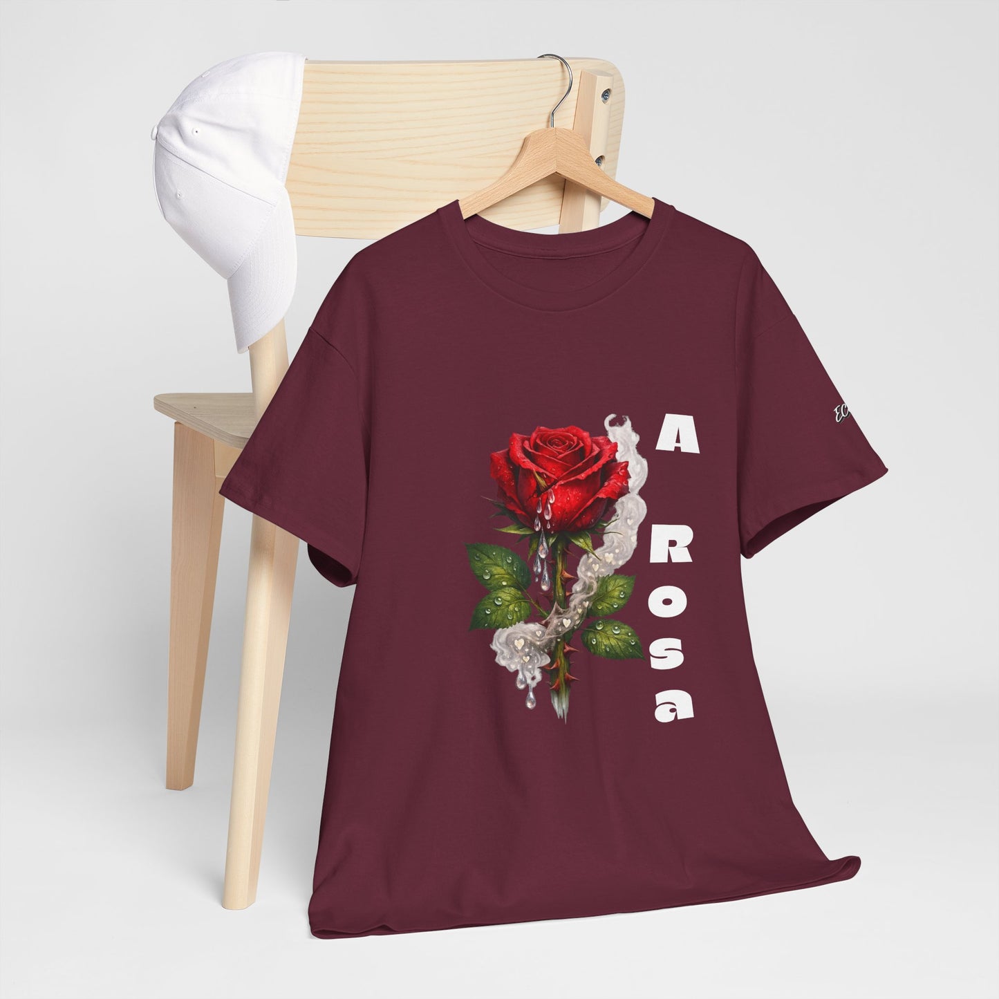 Camiseta Poema Azirrague — Rosa, Espinho e Amor