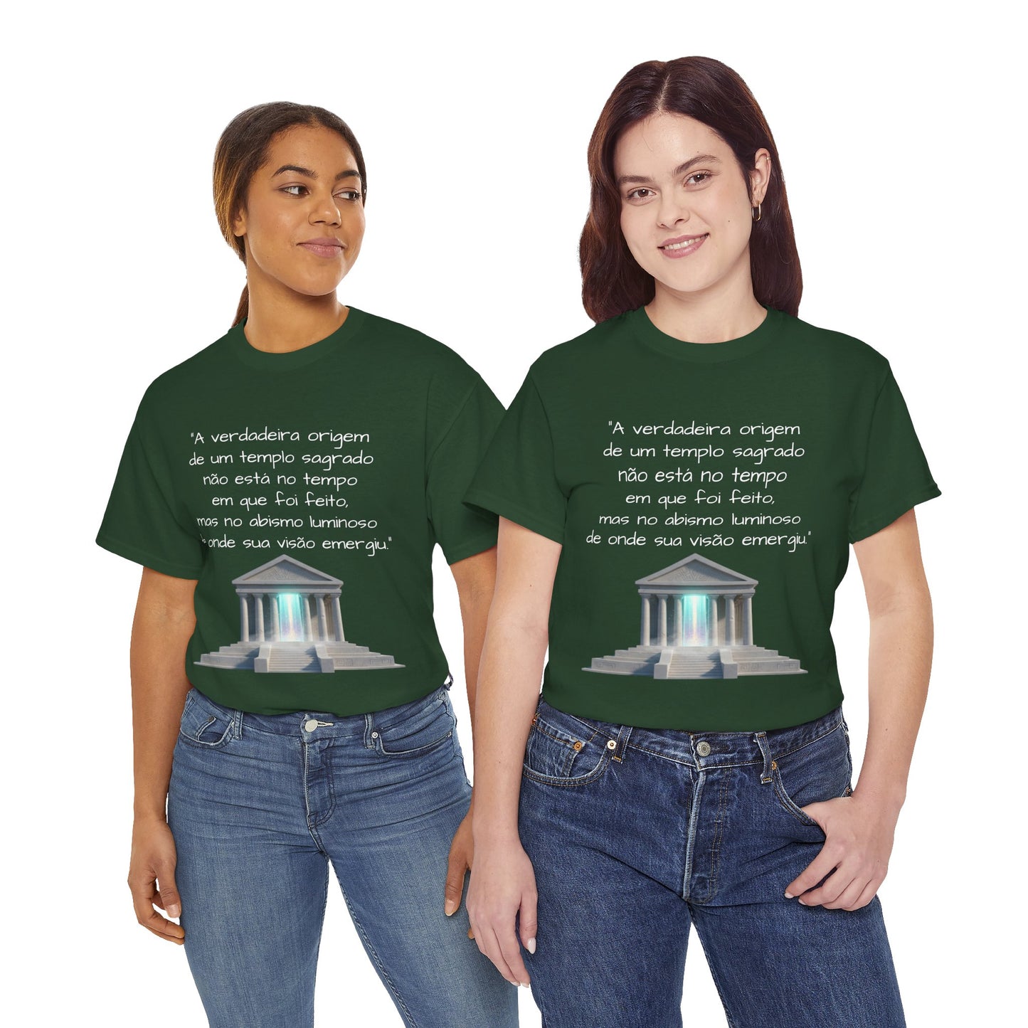 Camiseta Templo Sereno — Algodão 100% Médio