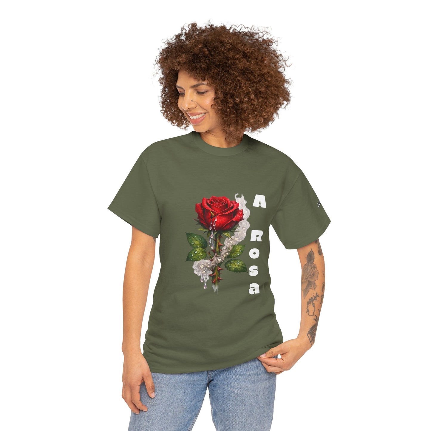 Camiseta Poema Azirrague — Rosa, Espinho e Amor