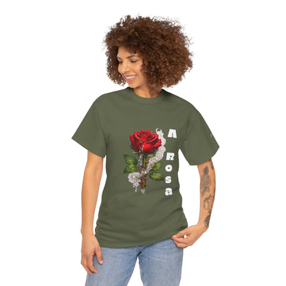 Camiseta Poema Azirrague — Rosa, Espinho e Amor