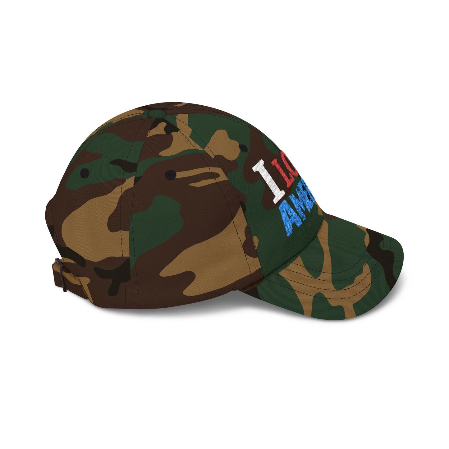 Boné Dad Hat Bordado Love 'Merica | Algodão Premium Ajustável
